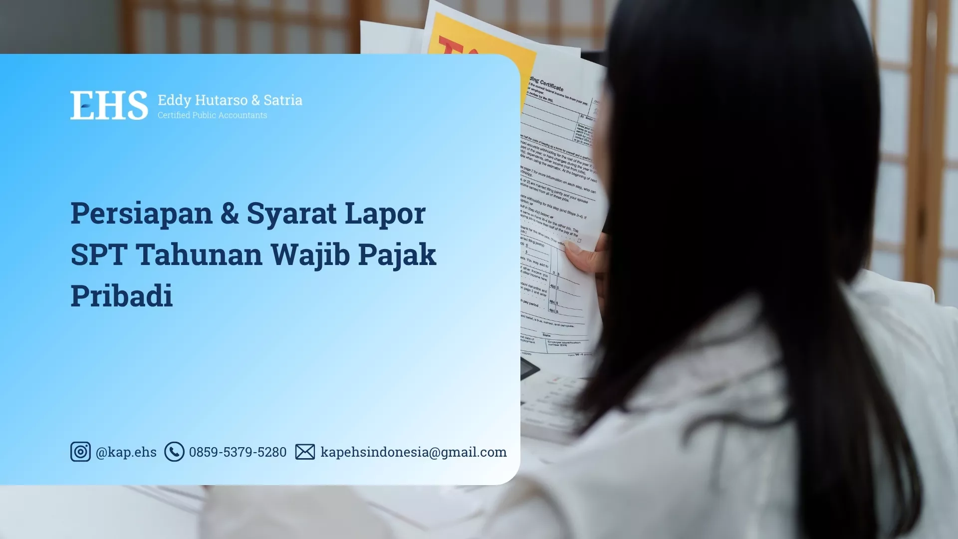 Persiapan & Syarat Lapor SPT Tahunan Wajib Pajak Pribadi